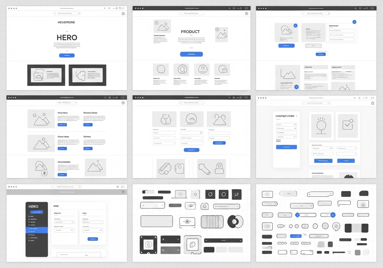 Landing Page Wireframes